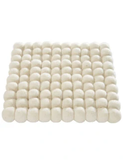 Topfuntersetzer, White -Teppiche Verkaufe Liesta Filzkugel Untersetzer weiss White 20x20 fper