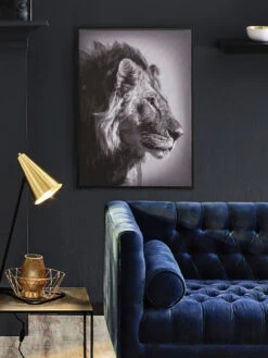 Leinwand-Druck-gerahmt, Dunkelgrau