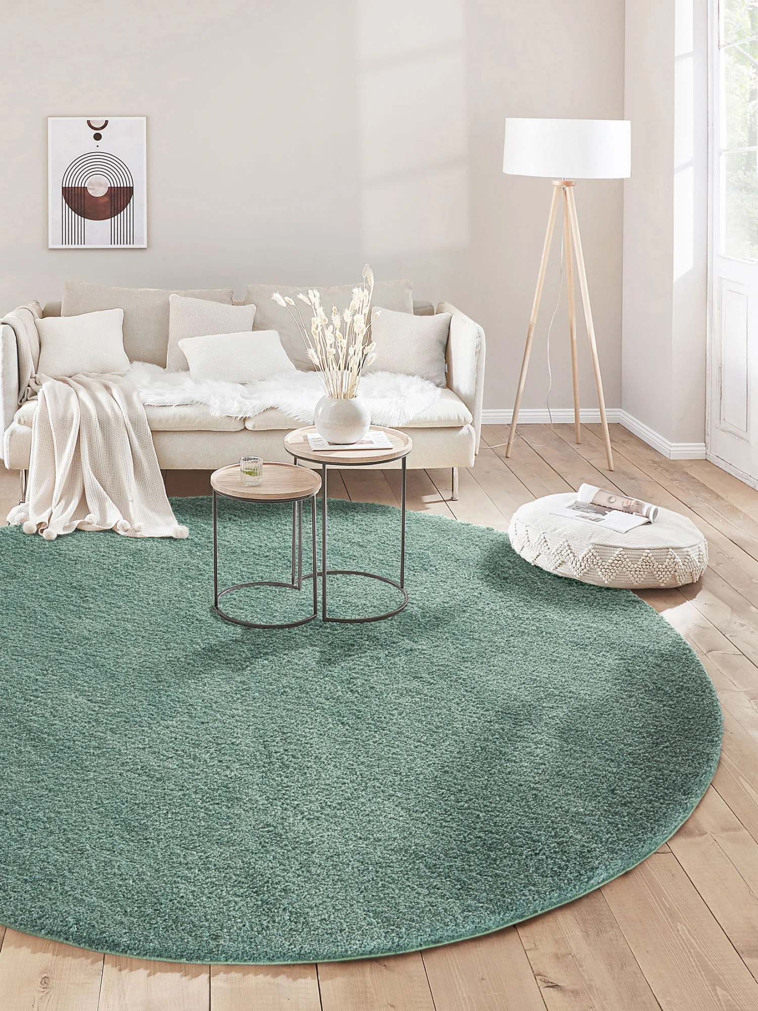 Hochflor-Teppich, Grün 3 Hochflor-Teppich, Grün