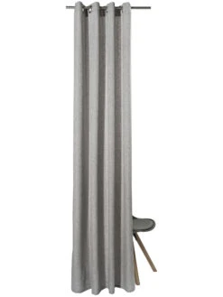 Ösenschal, Silber -Teppiche Verkaufe Malia Gardine Oesenschal hellgrau Silber 140x245 pla2