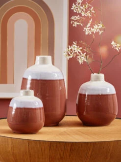 Deko-Vase, Rot/Weiss -Teppiche Verkaufe Marianola DekoVase Rot RotWeiss mil