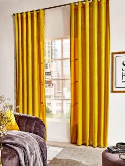 Vorhang Mit Gardinenband, Senf