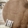 Kunstfell-Teppich, Mokka -Teppiche Verkaufe MeanadeLuxe KunstfellTeppich Braun Mokka 100rund mil
