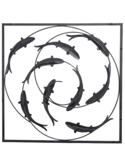 Wand-Objekt, Grau -Teppiche Verkaufe Metallfisch WandObjekt Grau 50x50 ruk