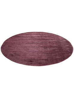 Viskose-Teppich, Aubergine -Teppiche Verkaufe Miramar UniTeppich Dunkellila Aubergine 200rund fper