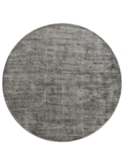 Viskose-Teppich, Stahl -Teppiche Verkaufe Miramar UniTeppich Grau Stahl 200rund pla