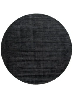 Viskose-Teppich, Schiefer -Teppiche Verkaufe Miramar UniTeppich Schwarz Schiefer 200rund pla
