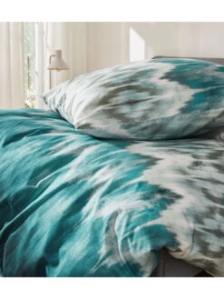 Renforcé-Bettwäsche, Petrol -Teppiche Verkaufe Mirani Bettwaesche Blau Petrol 135x200 spar