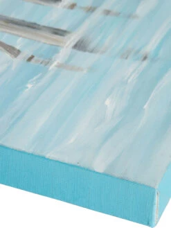 Leinwand-handgemalt, Hellblau -Teppiche Verkaufe MoewenamStrand Leinwandhandgemalt Blau Hellblau 80x80 lup3