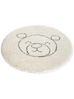 Kinder-Teppich, Hellbeige -Teppiche Verkaufe Mukava Kinderteppich SchwarzWeiss Hellbeige 120rund fper