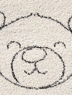 Kinder-Teppich, Hellbeige -Teppiche Verkaufe Mukava Kinderteppich SchwarzWeiss Hellbeige 120rund lup