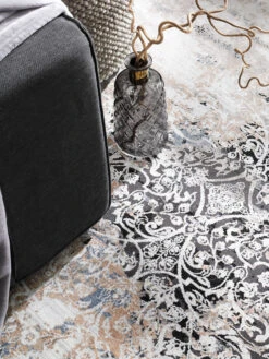 Vintage-Teppich, Vintage Black -Teppiche Verkaufe Neraida Vintageteppich grau schwarz 160x230 mil2