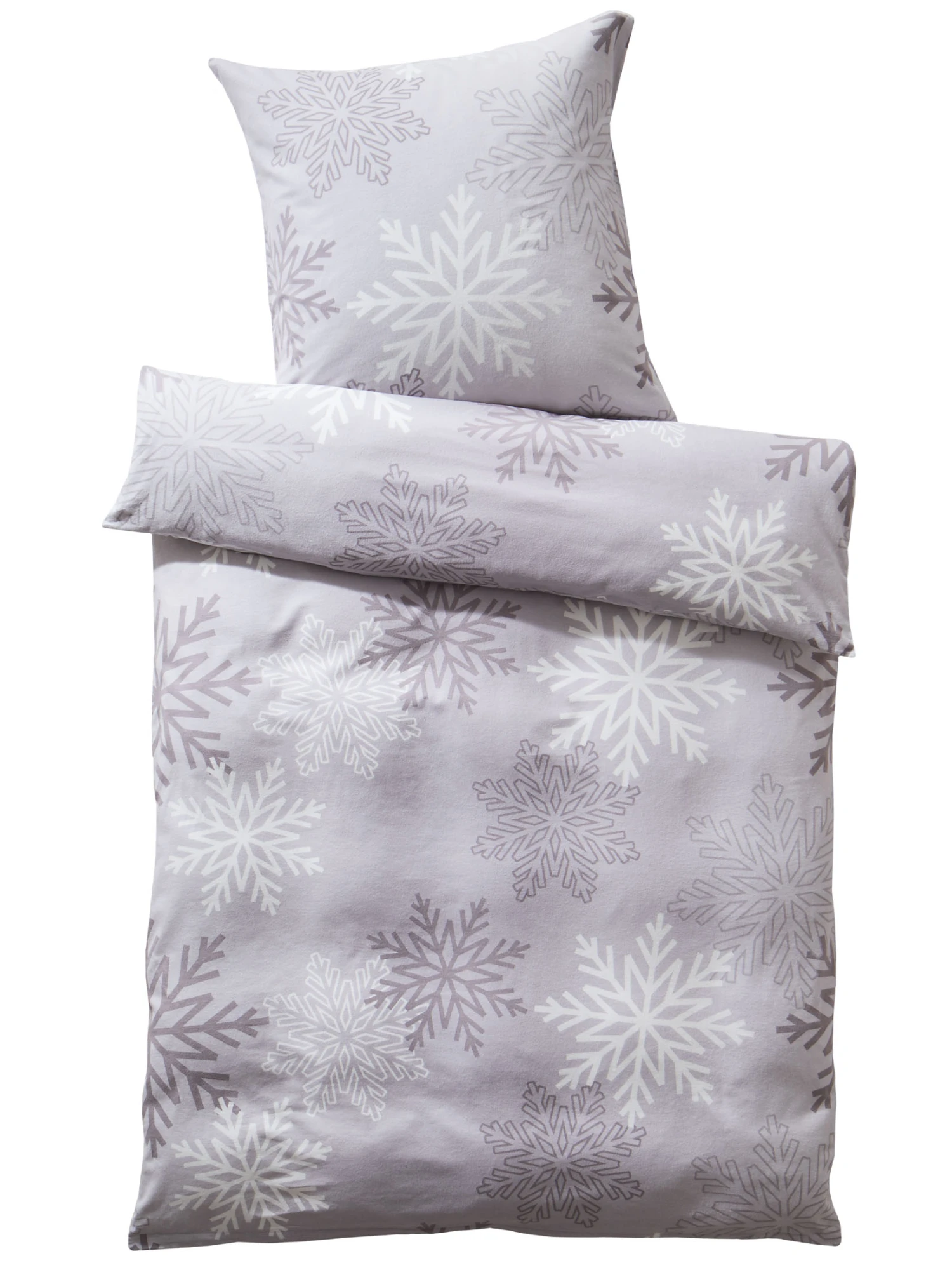 Flanell-Bettwäsche, Hellgrau 4 Flanell-Bettwäsche, Hellgrau - Image 2