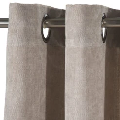 Ösenschal, Wolle -Teppiche Verkaufe Nuri Gardine Oesenschal Beige Wolle 140x245 lup1