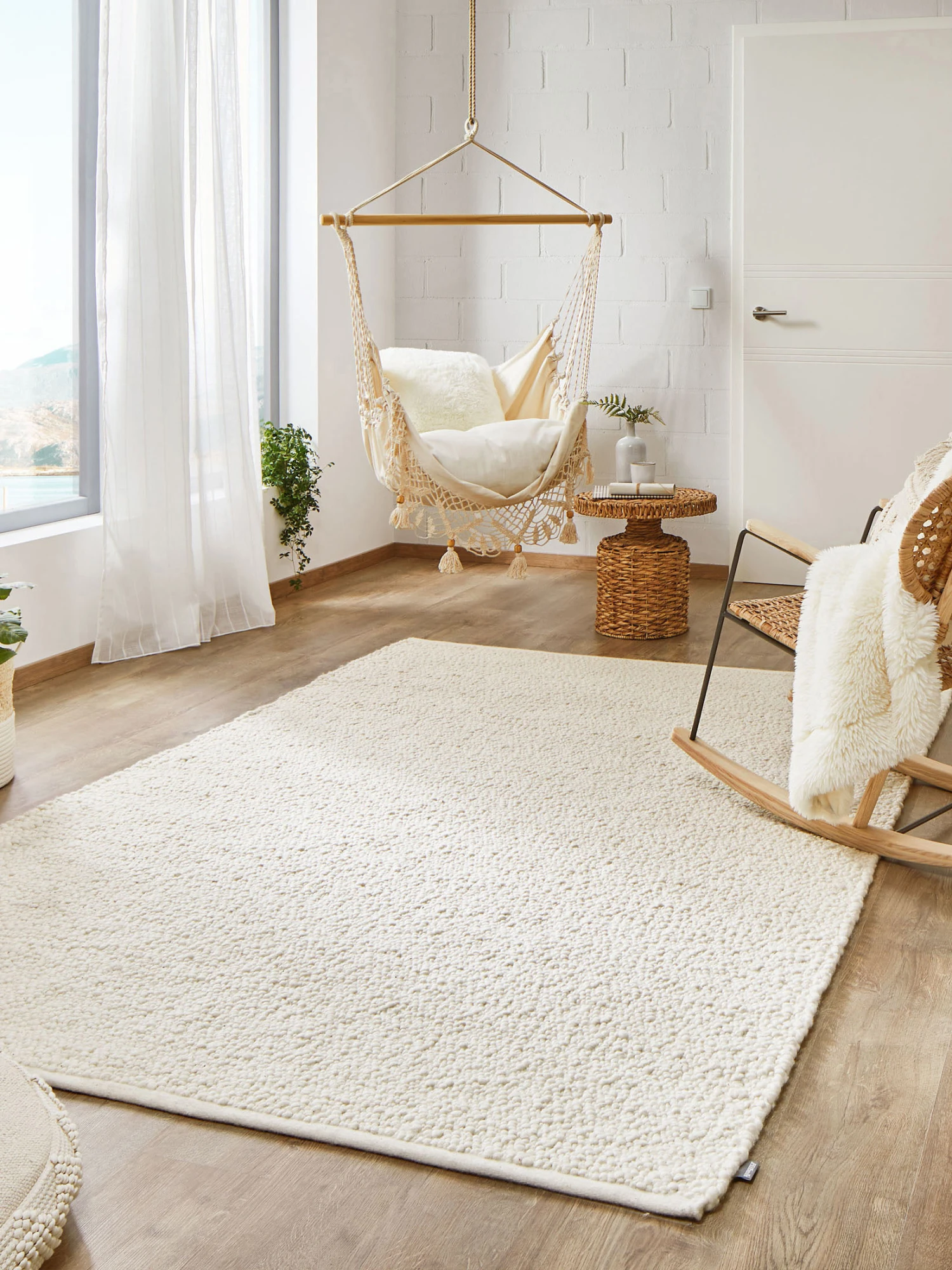 Handweb-Teppich, Scandic White 3 Handweb-Teppich, Scandic White