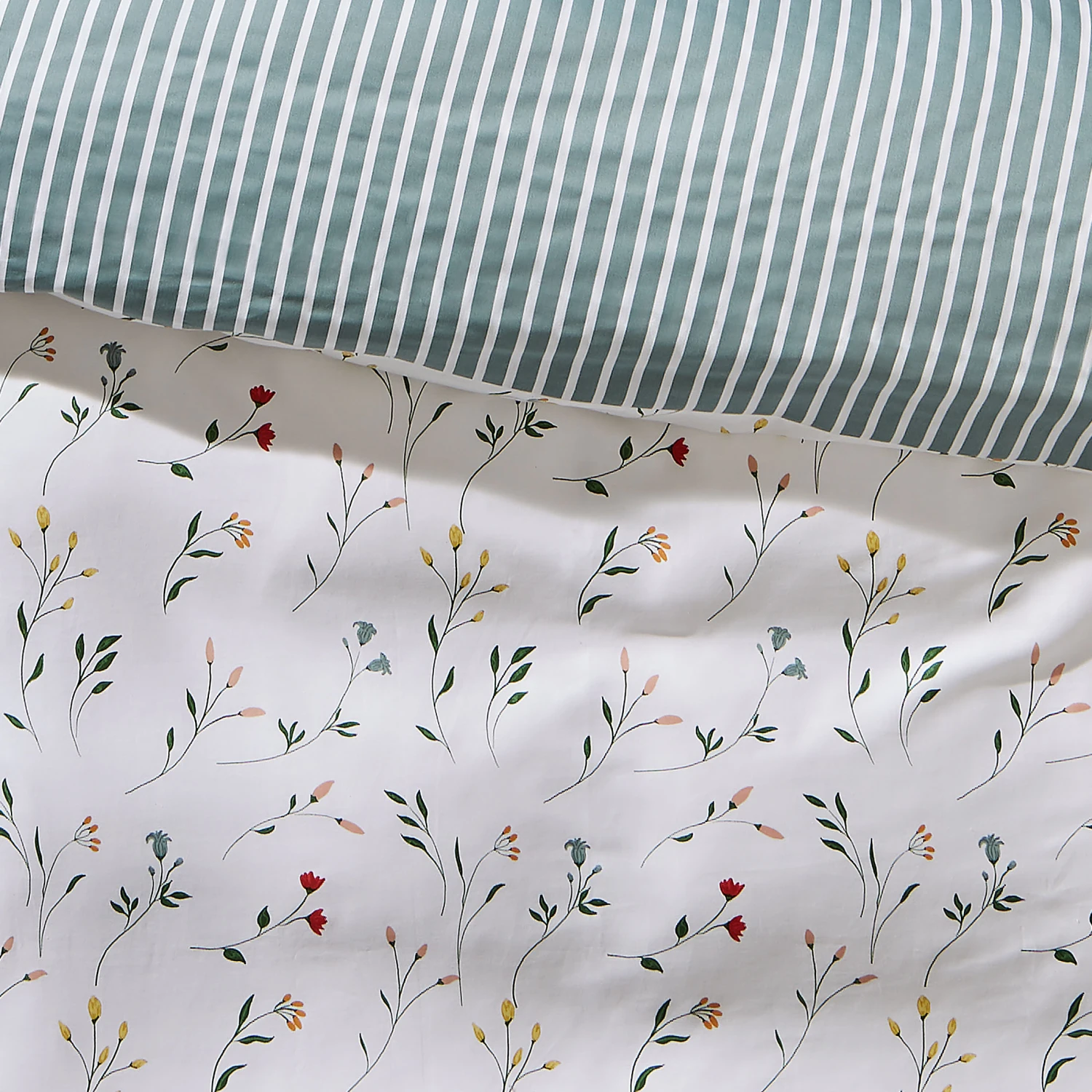 Satin-Bettwäsche, Grün 6 Satin-Bettwäsche, Grün - Image 4