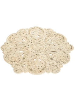 Jute-Teppich, Beach -Teppiche Verkaufe Perleta JuteTeppich Beige Beach 90rund fper