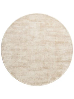 Viskose-Teppich, Creme -Teppiche Verkaufe Piemonte UniTeppich Creme 150rund pla