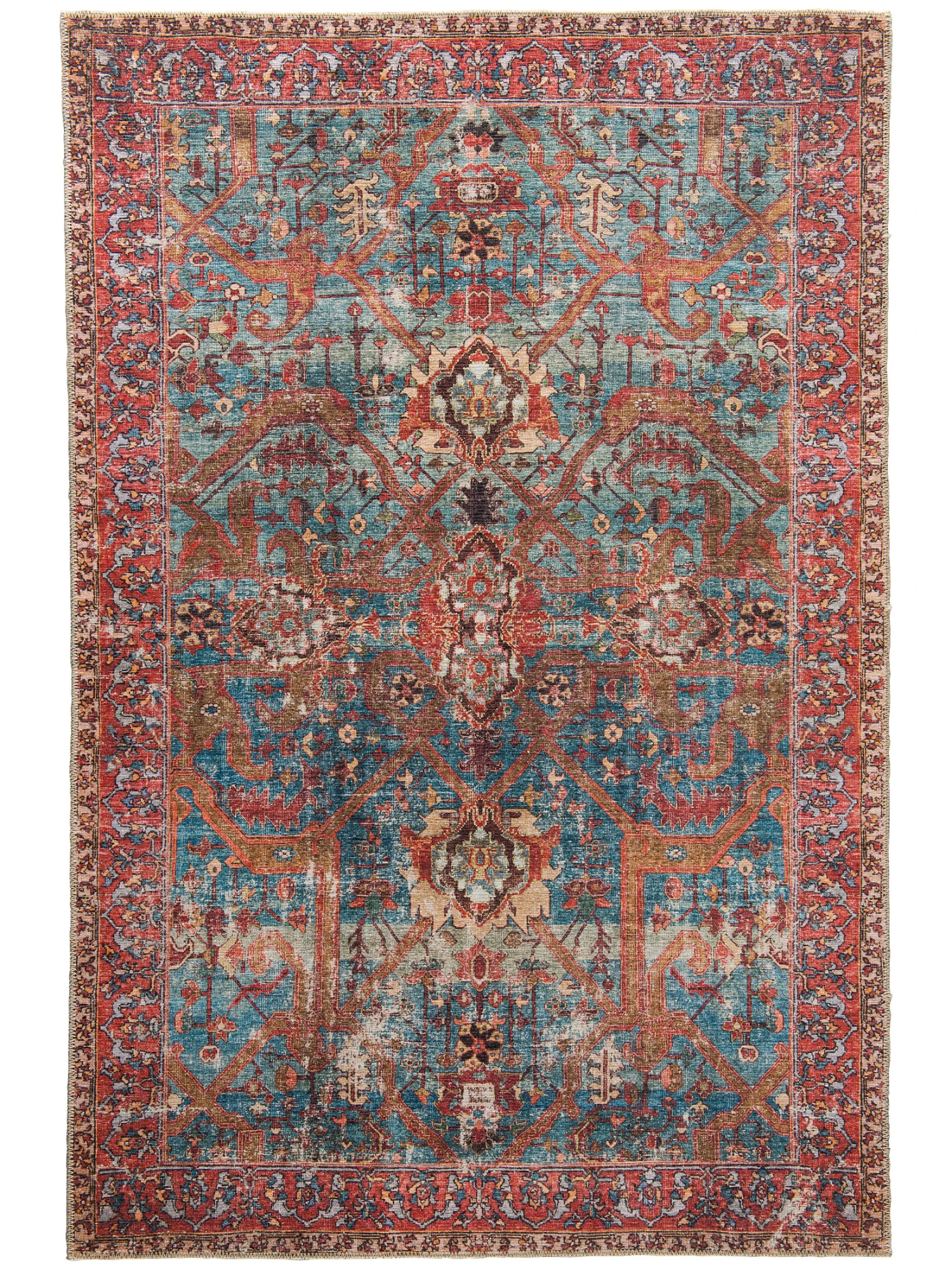 Vintage-Teppich, Dunkelrot 4 Vintage-Teppich, Dunkelrot - Image 2