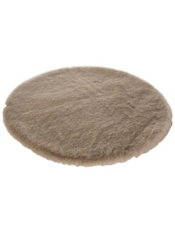 Sitzauflage, Cappuccino -Teppiche Verkaufe Ranua Kunstfell Sitzkissen Braun Cappuccino 50rund fper