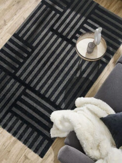 Moderner Teppich, Anthrazit