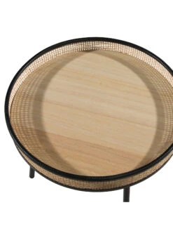 Tisch, Natur -Teppiche Verkaufe Rotang Tisch Hellbraun Natur 42x42x41 pla