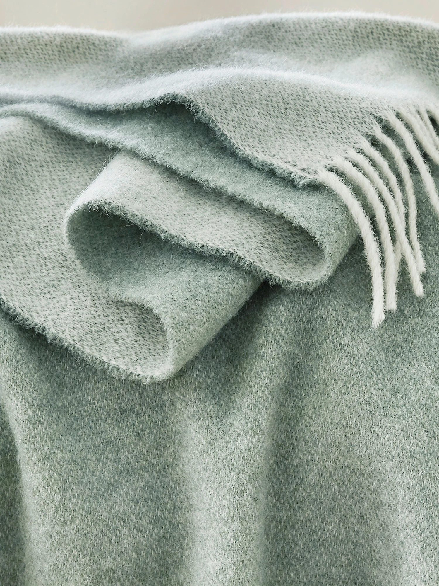 Wolldecke, Offwhite/Mint 5 Wolldecke, Offwhite/Mint - Image 3