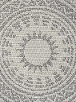 Outdoor-Teppich, Creme -Teppiche Verkaufe Savela FlachgewebeTeppich beige Creme 160rund lup