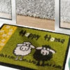Fußmatte, Hellgrün -Teppiche Verkaufe Sheep Fussmatte gruen Hellgruen 40x60 mil