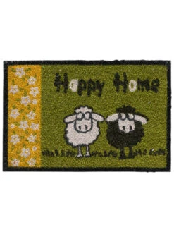 Fußmatte, Hellgrün -Teppiche Verkaufe Sheep Fussmatte gruen Hellgruen 40x60 pla