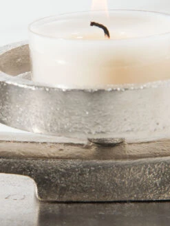 Teelichthalter, Nickel -Teppiche Verkaufe SingleHeart Kerzenstaender Silber Nickel 12x25x272C3 lup202