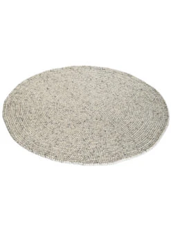 Filzkugel-Teppich, Grey Natural -Teppiche Verkaufe Smedby FilzkugelTeppich Hellgrau GreyNatural 200rund fper