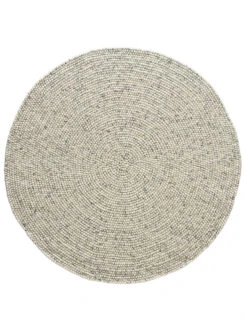 Filzkugel-Teppich, Grey Natural -Teppiche Verkaufe Smedby FilzkugelTeppich Hellgrau GreyNatural 200rund pla