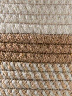 Korb, Braun/Weiss -Teppiche Verkaufe Souble Korb Braun BraunWeiss 24x24x23 lup3