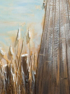 Leinwand-handgemalt, Hellgraublau -Teppiche Verkaufe SteginsMeer Leinwandbild Hellblau 60x120 lup2