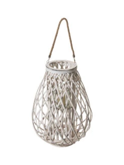 Laterne, Weiss -Teppiche Verkaufe Stelara Laterne Weiss 28x28x50 per3