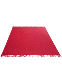 Baumwoll-Teppich, Himbeerrot -Teppiche Verkaufe Summerweave Handwebteppich rot Himbeerrot 170x240 fper