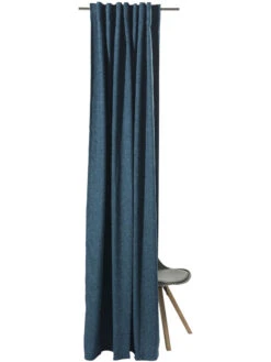Vorhang Mit Gardinenband, Petrol -Teppiche Verkaufe Sunna Gardine VerdeckteSchlaufe Blau Petrol 140x245 pla2