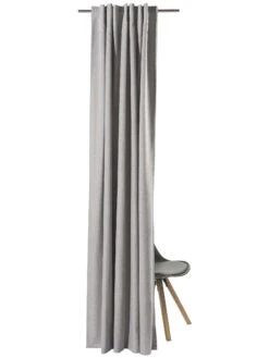 Vorhang Mit Gardinenband, Silber -Teppiche Verkaufe Sunna Gardine VerdeckteSchlaufe Hellgrau Silber 140x245 pla2