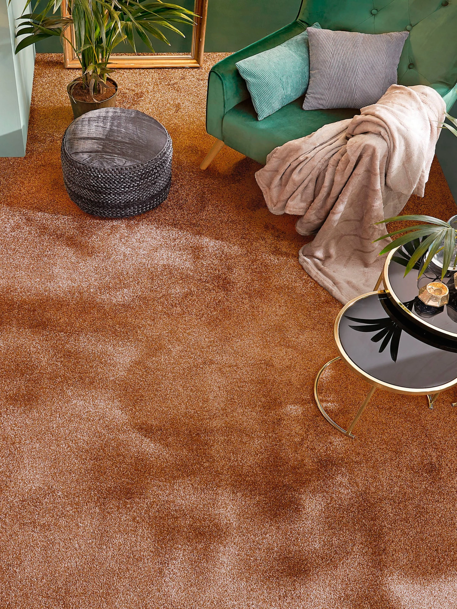 Velours-Teppichboden, Kupfer 82 3 Velours-Teppichboden, Kupfer 82