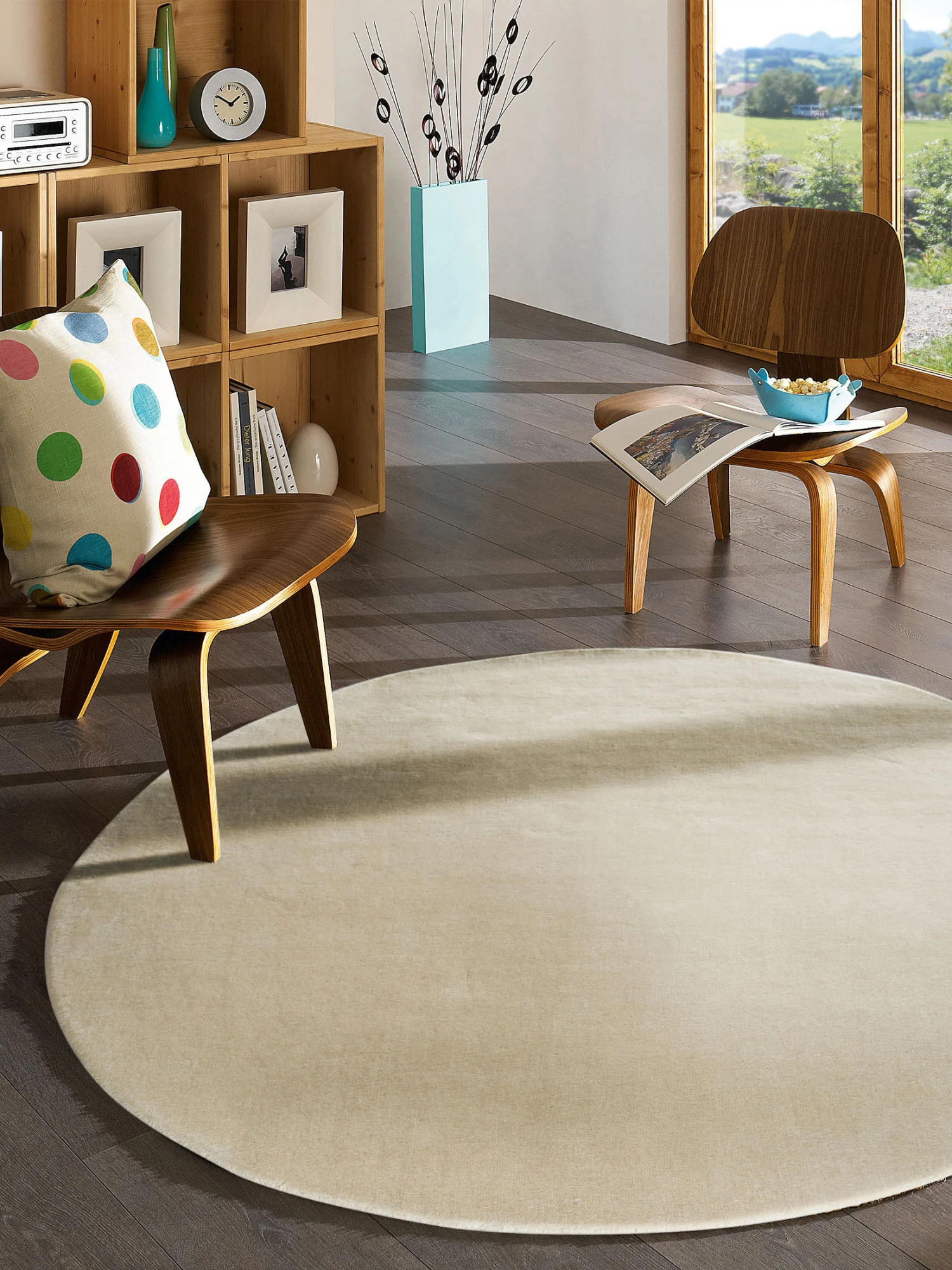 Woll-Teppich, Weiss/Natur 3 Woll-Teppich, Weiss/Natur