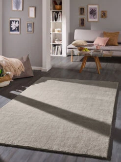 Woll-Teppich, Steingrau