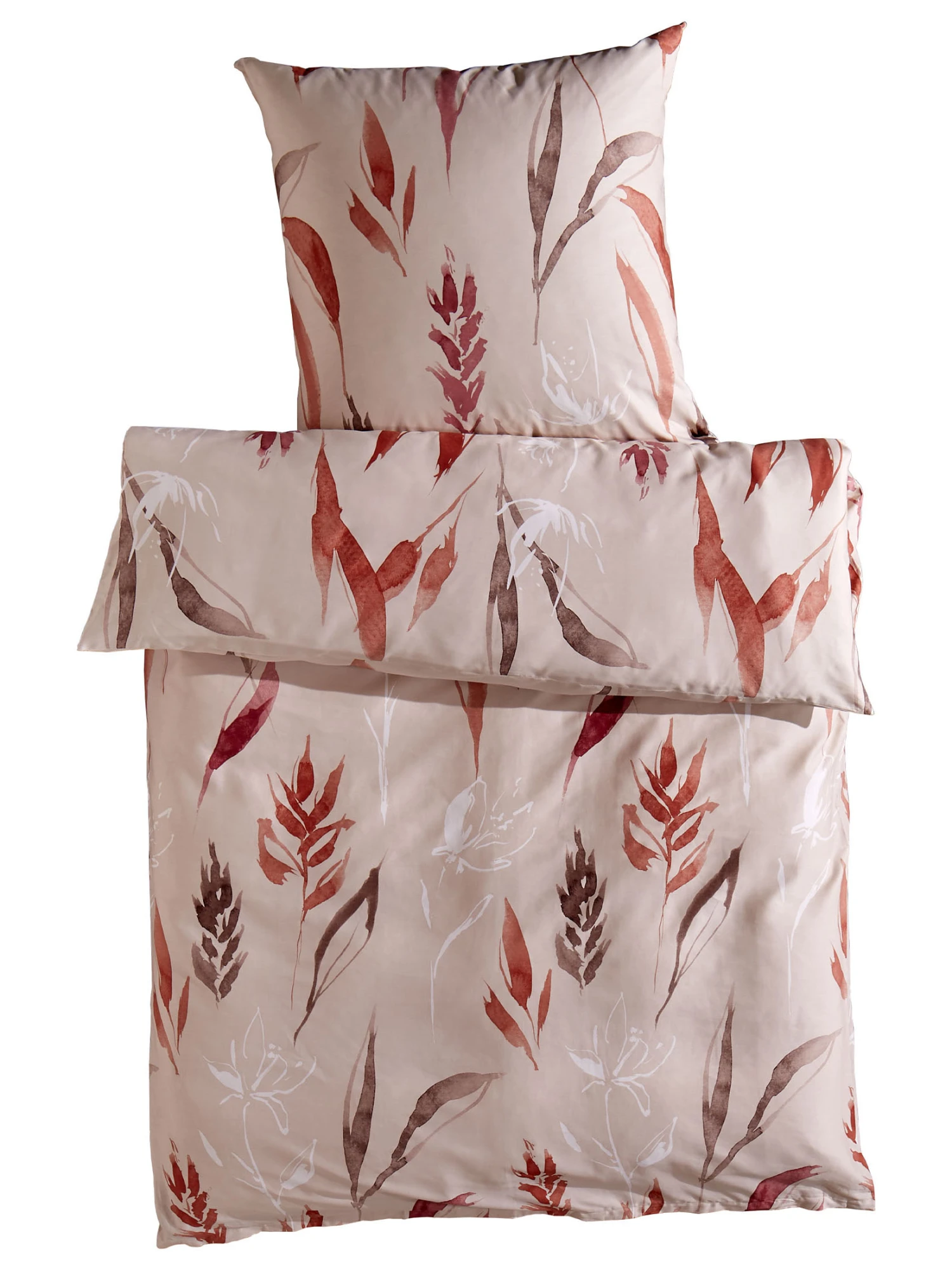 Satin-Bettwäsche, Braun/Bunt 4 Satin-Bettwäsche, Braun/Bunt - Image 2