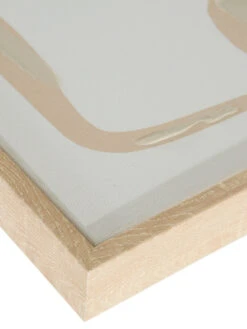 Leinwand-Druck-handbemalt, Beige/Weiss -Teppiche Verkaufe Theodora Druckgerahmt Beige BeigeWeiss 30x40 lup2
