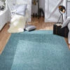 Hochflor-Teppich, Türkis 1 Hochflor-Teppich, Türkis -Teppiche Verkaufe Touch UniTeppich blau tuerkis 160x230 mil