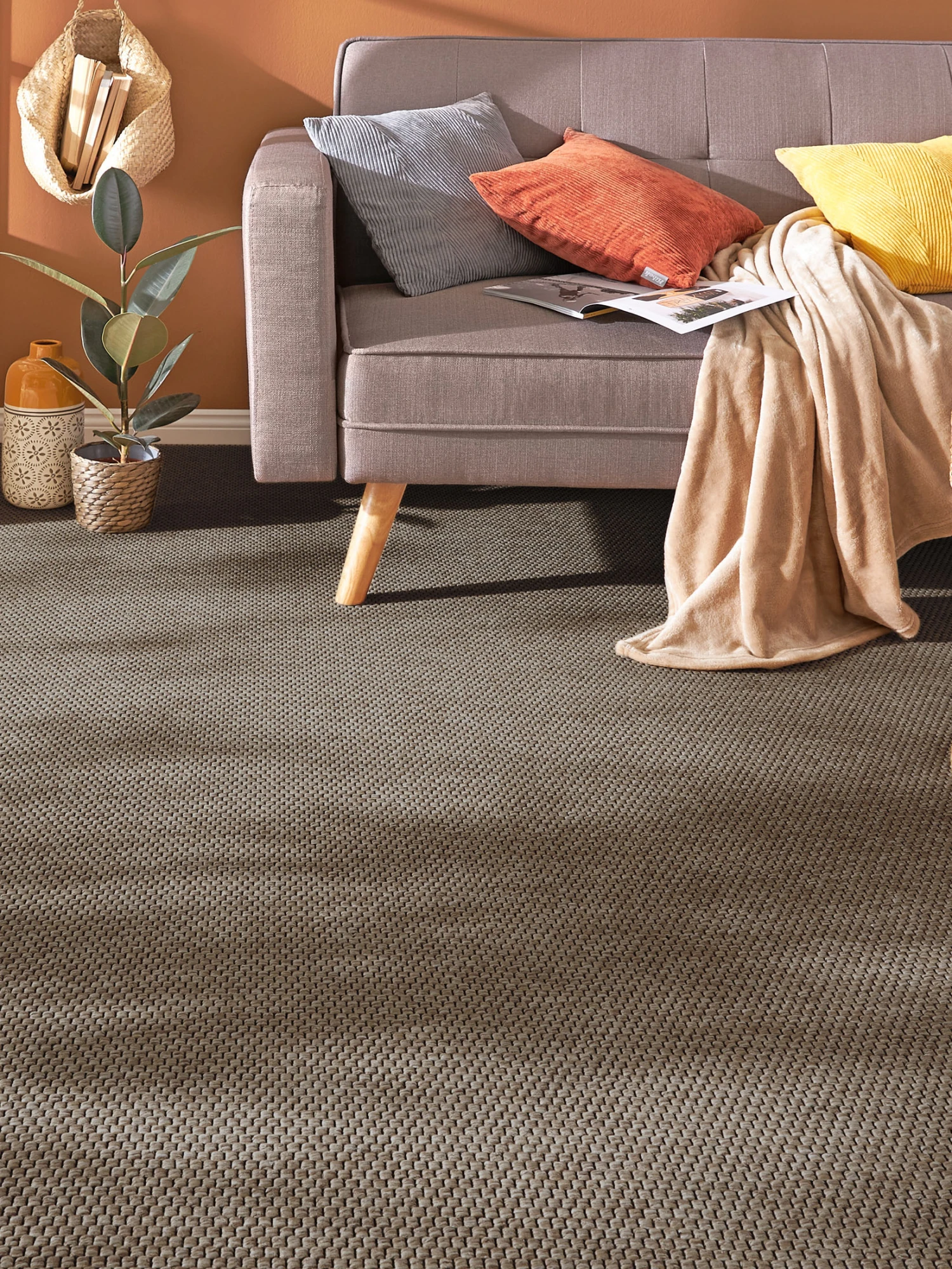 Flachgewebe-Teppichboden, Latte Macchiato 15 3 Flachgewebe-Teppichboden, Latte Macchiato 15