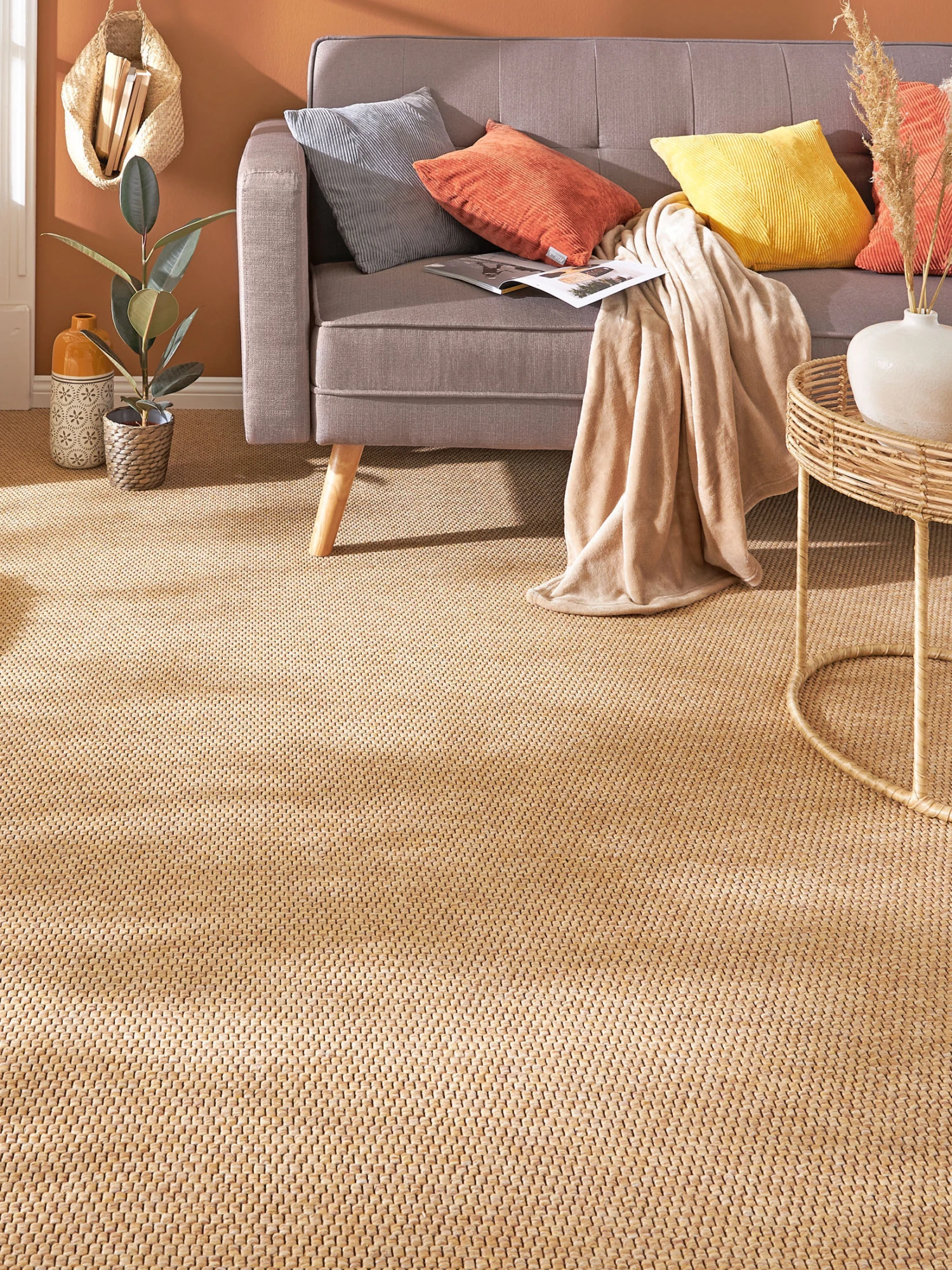 Flachgewebe-Teppichboden, Sisal 86 3 Flachgewebe-Teppichboden, Sisal 86