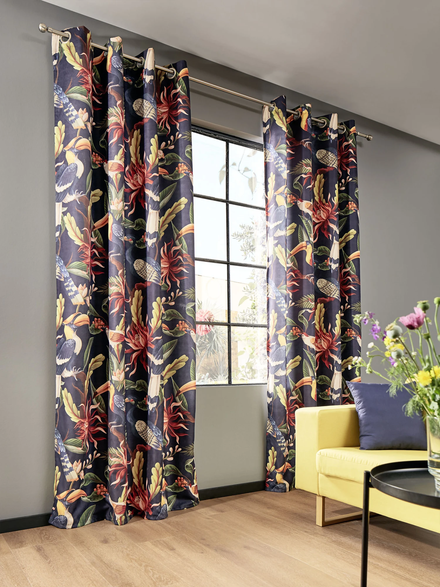 Ösenschal, Dunkelblau 3 Ösenschal, Dunkelblau