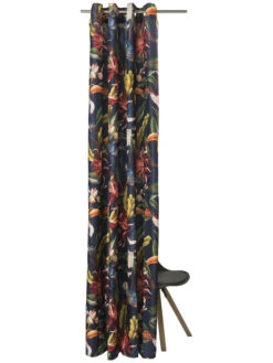 Ösenschal, Dunkelblau 9 Ösenschal, Dunkelblau -Teppiche Verkaufe Tucani Gardine Oesenschal Blau Dunkelblau 140x250 pla2