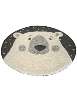 Kinder-Teppich, Dunkelgrau -Teppiche Verkaufe Ursus KinderTeppich Grau Dunkelgrau 120rund fper